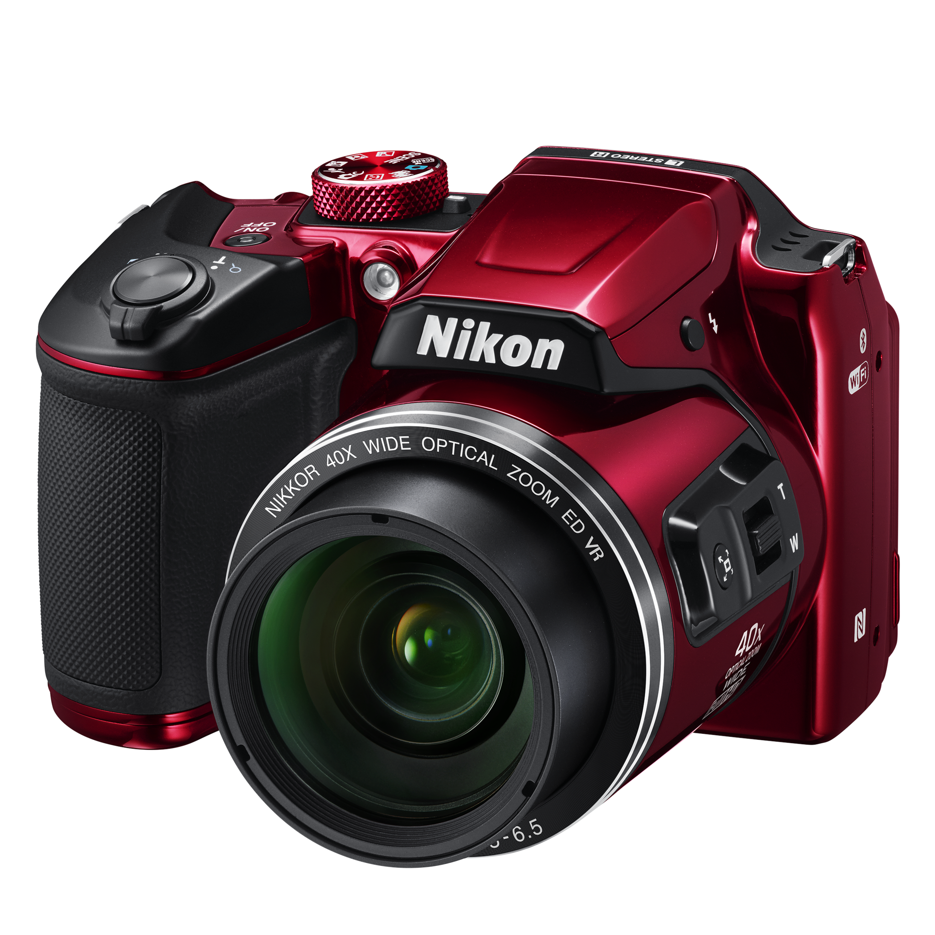 Nikon COOLPIX B500 | Digital Bridge Camera | Plum, Red & Black