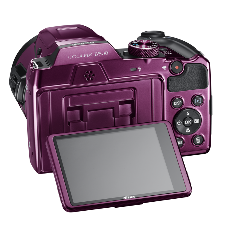 Nikon COOLPIX B500 | Digital Bridge Camera | Plum, Red